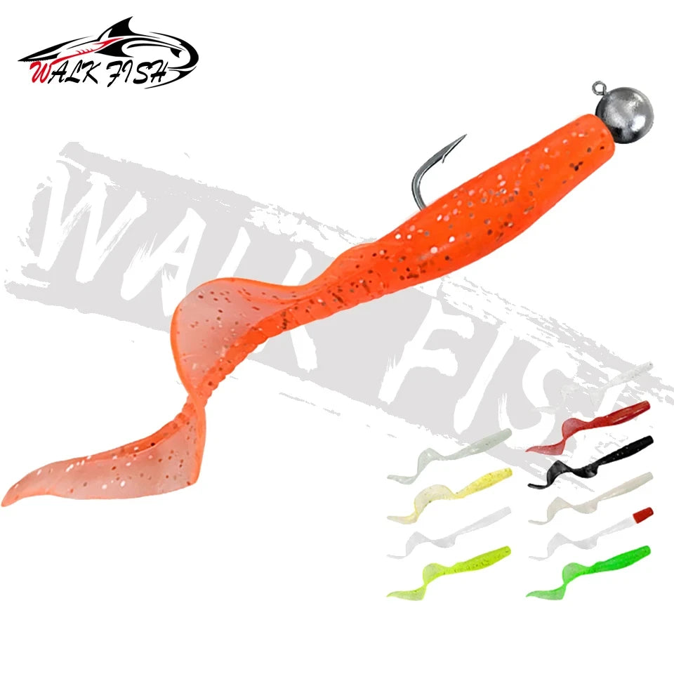 カーリーテールワーム 60/80mm 10本入 全11色 WALK FISH / ウォークフィッシュ