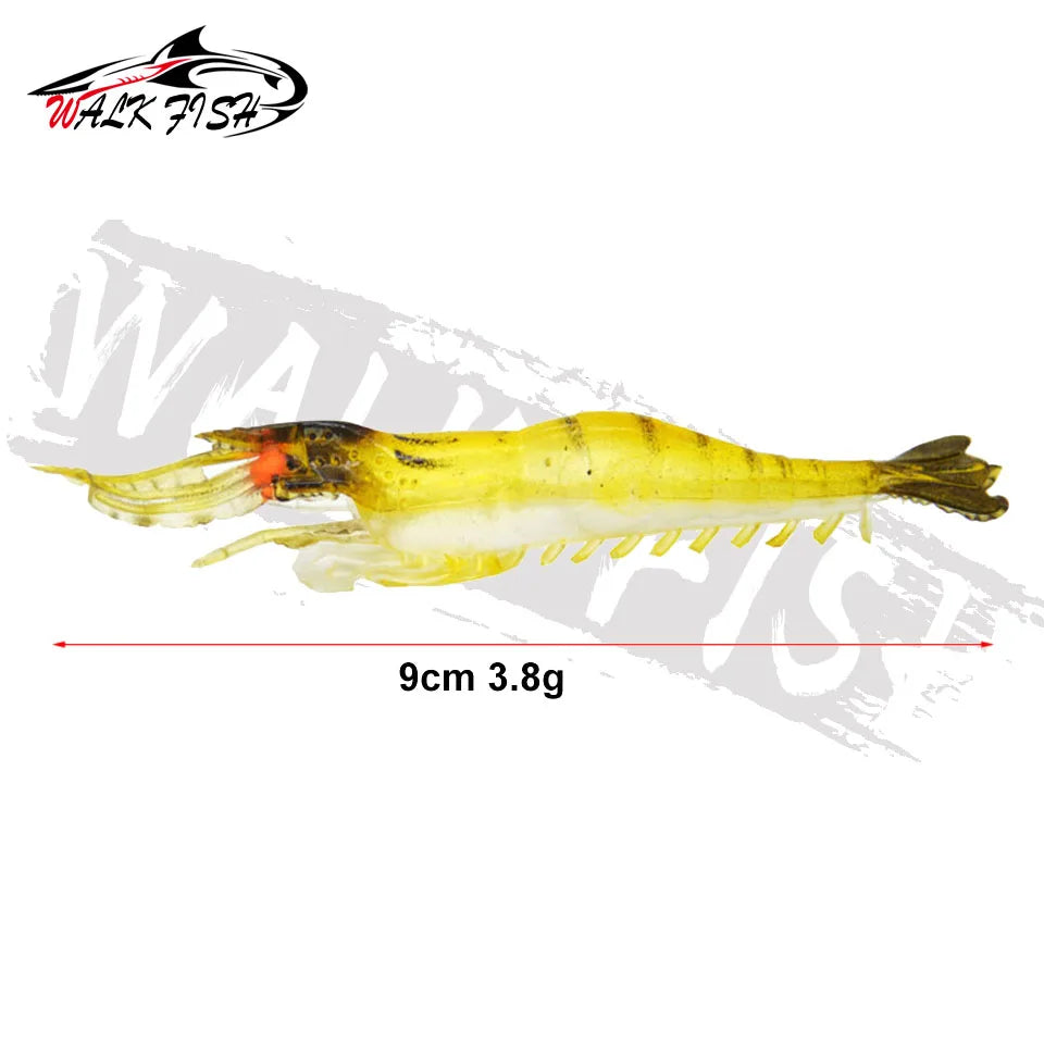 シュリンプワーム 90mm 3.8g 蓄光アイ 5本入 WALK FISH / ウォークフィッシュ