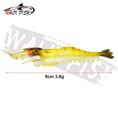 シュリンプワーム 90mm 3.8g 蓄光アイ 5本入 WALK FISH / ウォークフィッシュ