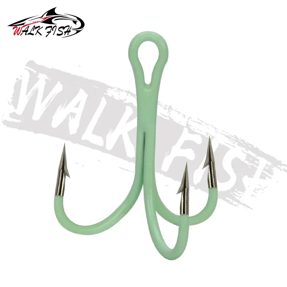トレブルフック 蓄光 2/4/6/8/10# 10本入 WALK FISH / ウォークフィッシュ