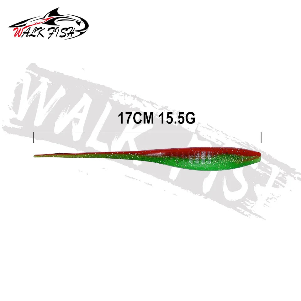スプリットテールワーム 170mm 15.5g 3本入 全6色 WALK FISH / ウォークフィッシュ