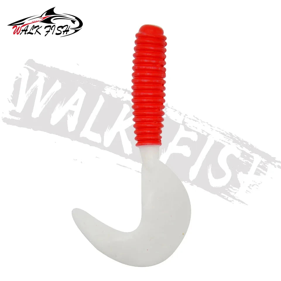 グラブワーム ツインテール 5/6/7cm 10本入 WALK FISH / ウォークフィッシュ