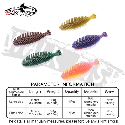 シャッドテールワーム 65/95mm 4/6本入 WALK FISH / ウォークフィッシュ