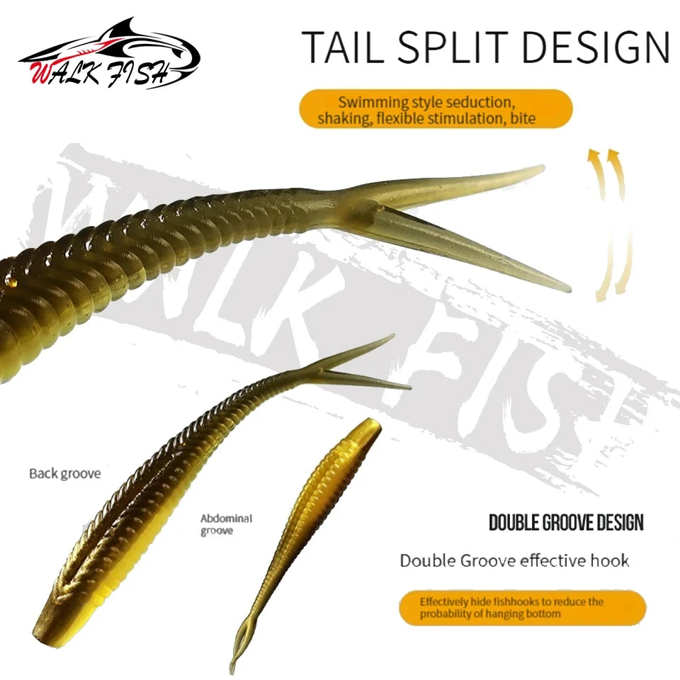 ソフトルアーセット 61点 ケース付き WALK FISH / ウォークフィッシュ
