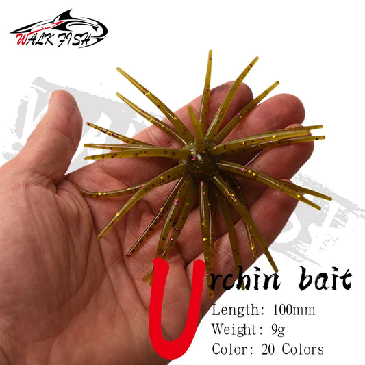 ウニ型ワーム 100mm 9g TPE 3個入 WALK FISH / ウォークフィッシュ