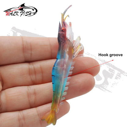シュリンプワーム 90mm 3.8g 蓄光アイ 5本入 WALK FISH / ウォークフィッシュ