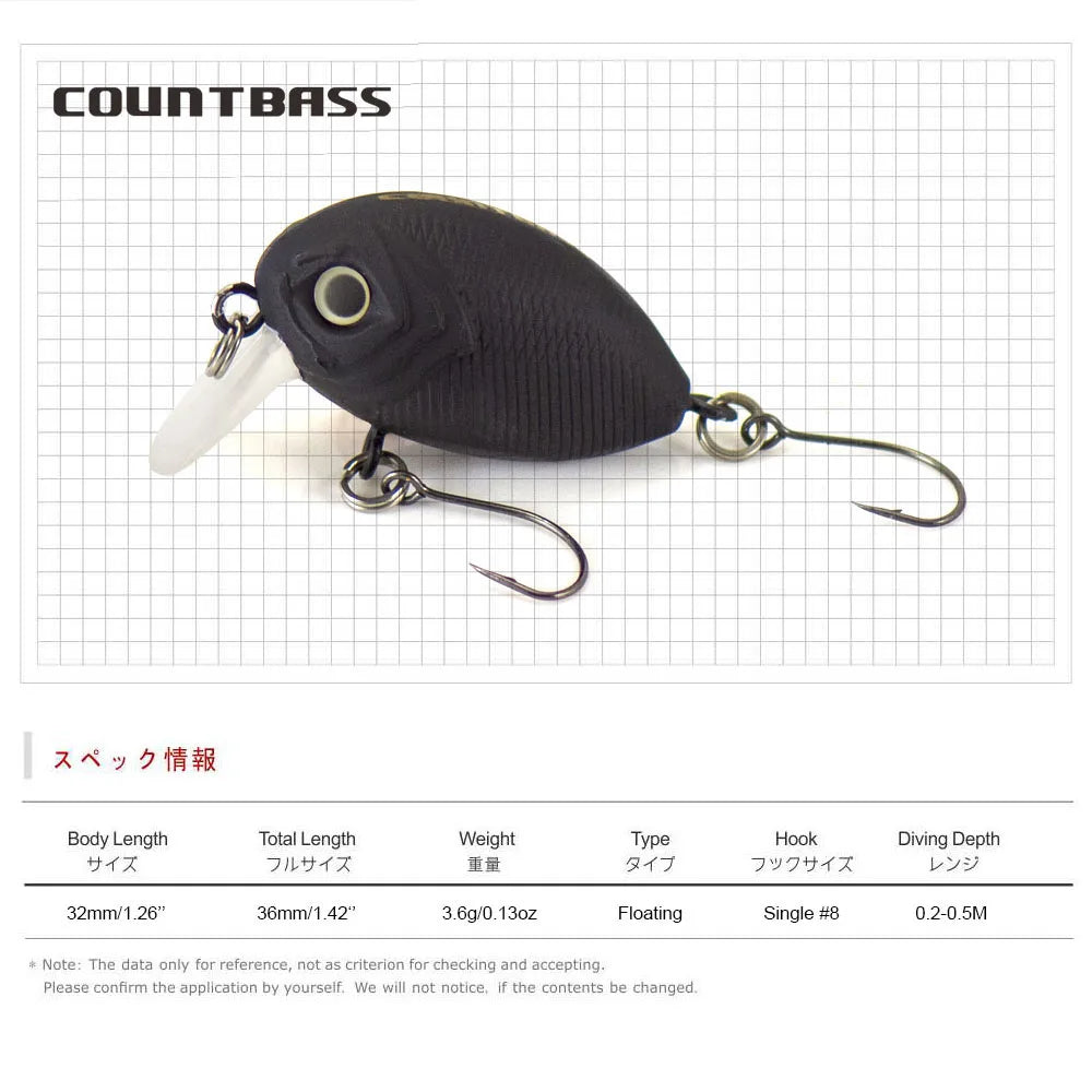 スナック SnaQ 33DR 32mm/3.6g COUNTBASS / カウントバス