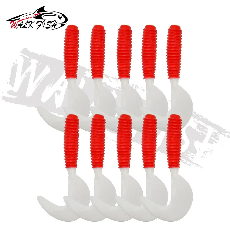 グラブワーム ツインテール 5/6/7cm 10本入 WALK FISH / ウォークフィッシュ