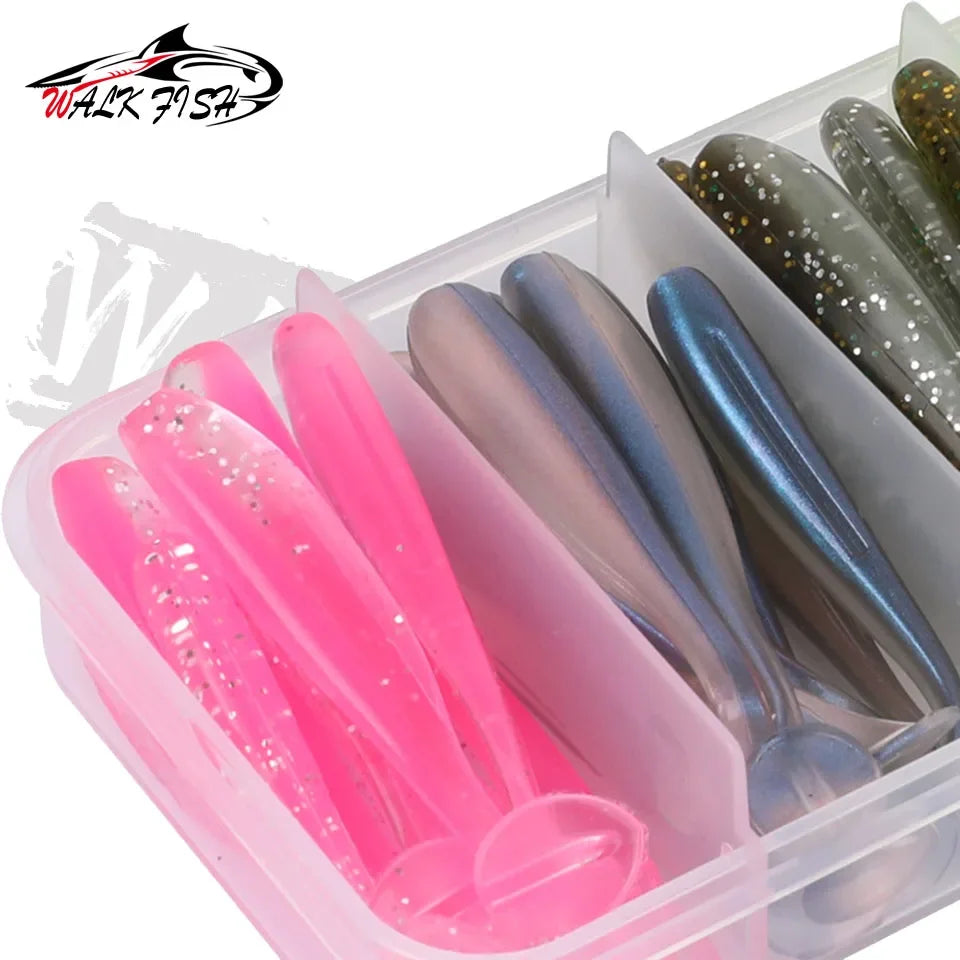 シャッドテールワーム 5〜7cm 50本入 ケース付き WALK FISH / ウォークフィッシュ