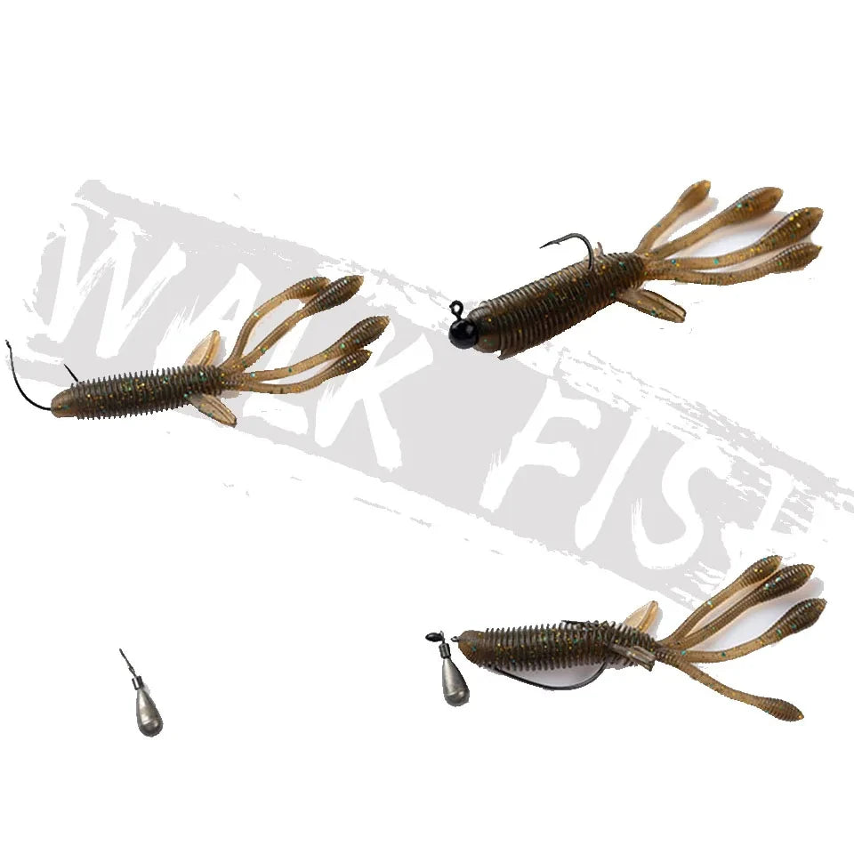 シュリンプワーム 80mm 3g 10本入 WALK FISH / ウォークフィッシュ