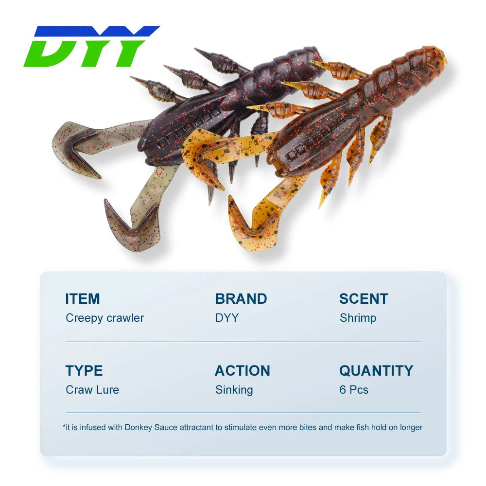 Ninja Craw 85mm/8.4g 6本入り DYY / ディーワイワイ