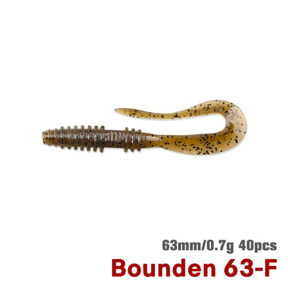 バウンデン グラブワーム 63mm/0.7g 40本入り TSURINOYA / ツリノヤ