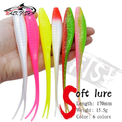 スプリットテールワーム 170mm 15.5g 3本入 全6色 WALK FISH / ウォークフィッシュ