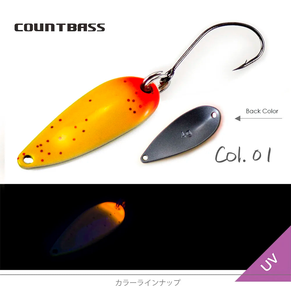 ブラス トラウトスプーン 2.4g/4g COUNTBASS / カウントバス