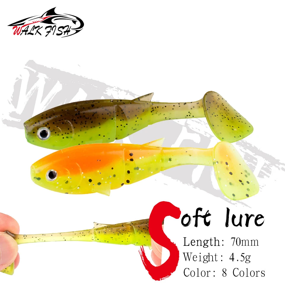 シャッドテールワーム 70mm 4.5g 6本入 WALK FISH / ウォークフィッシュ