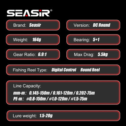 SEASIR / シーサー DCラウンド ベイトキャスティングリール ギア比6.9:1