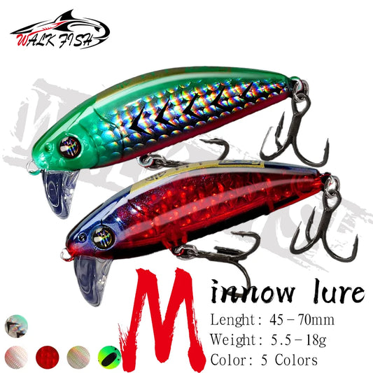ミノー 45〜70mm 5.5〜18g スローシンキング WALK FISH / ウォークフィッシュ