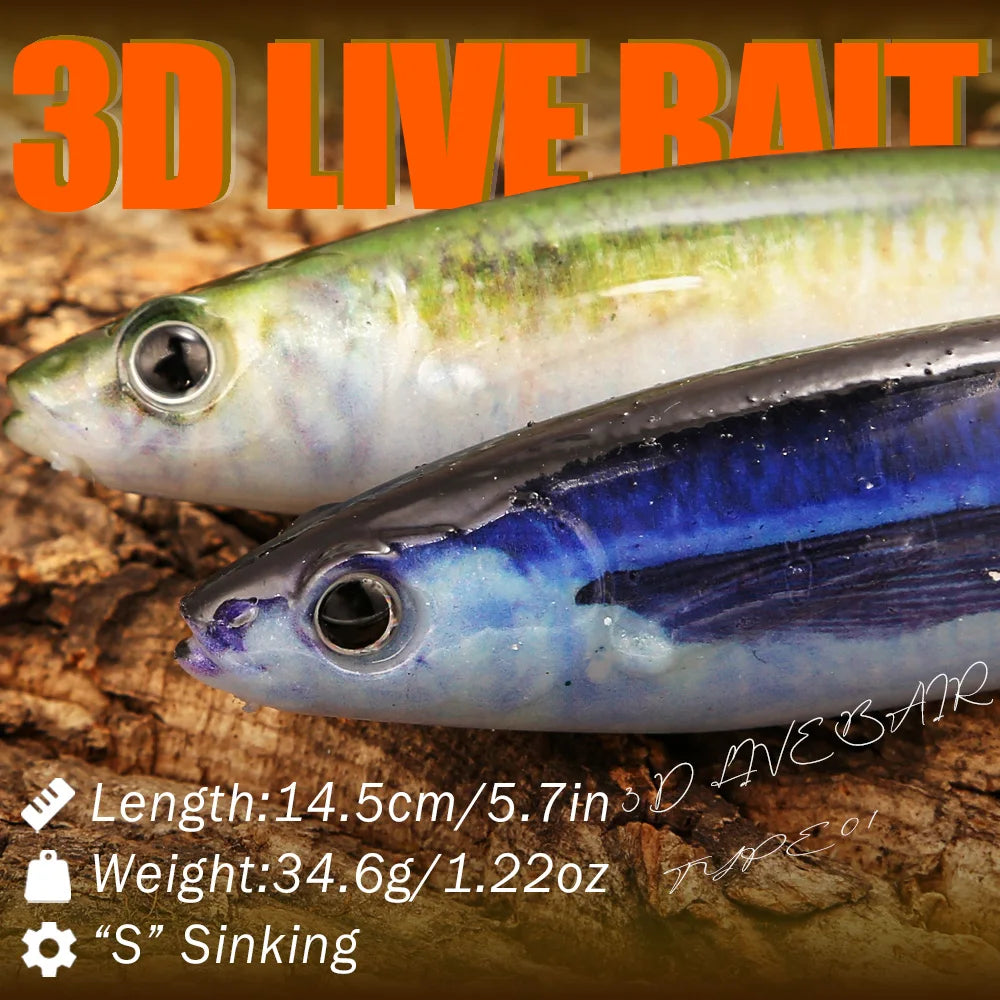 3Dライブベイト01 14.5cm/34.6g 2個入り B&U / ビーアンドユー