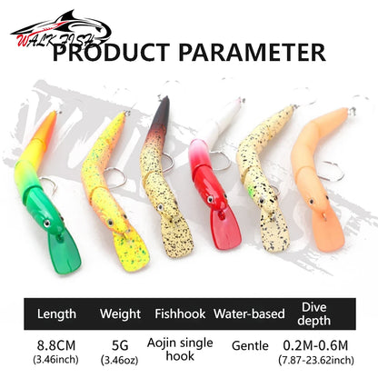 ジョイントミノー 88mm 5g シングルフック WALK FISH / ウォークフィッシュ