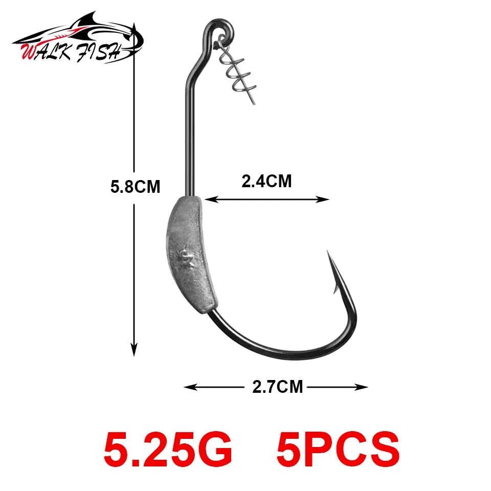 ウェイテッドフック 2〜7g 5本入 WALK FISH / ウォークフィッシュ