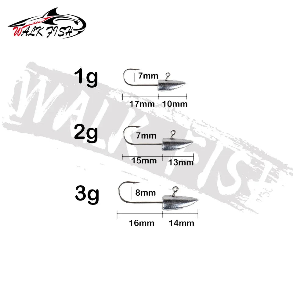 ジグヘッド 尖頭タイプ 1/1.5/2/3g 10個入 WALK FISH / ウォークフィッシュ