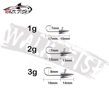 ジグヘッド 尖頭タイプ 1/1.5/2/3g 10個入 WALK FISH / ウォークフィッシュ
