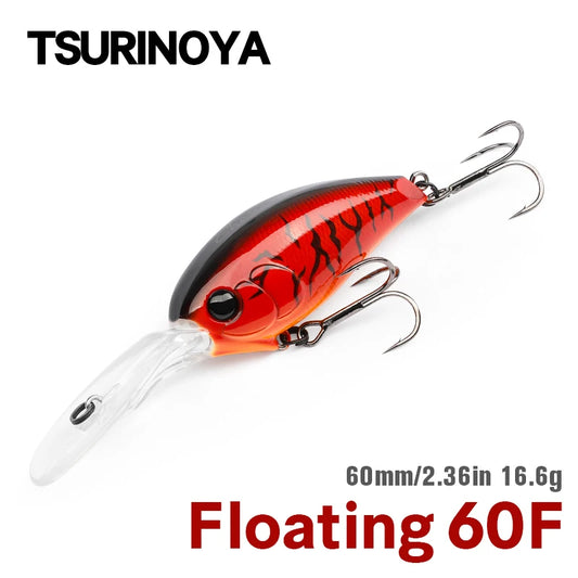 クレイジーウォブラー 60mm/16.6g TSURINOYA / ツリノヤ