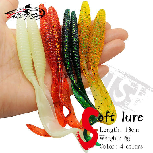 シングルテールワーム 130mm 6g 5本入 WALK FISH / ウォークフィッシュ