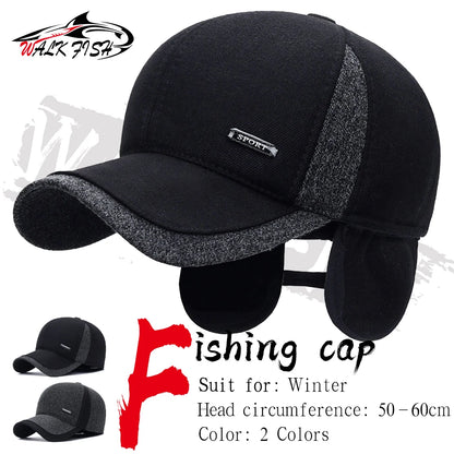 フィッシングキャップ 冬用 耳当て付き WALK FISH / ウォークフィッシュ