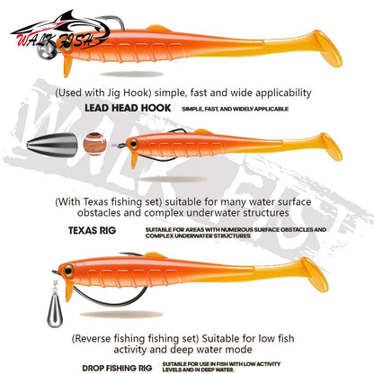 シャッドテールワーム 90mm 4g 10本入 WALK FISH / ウォークフィッシュ