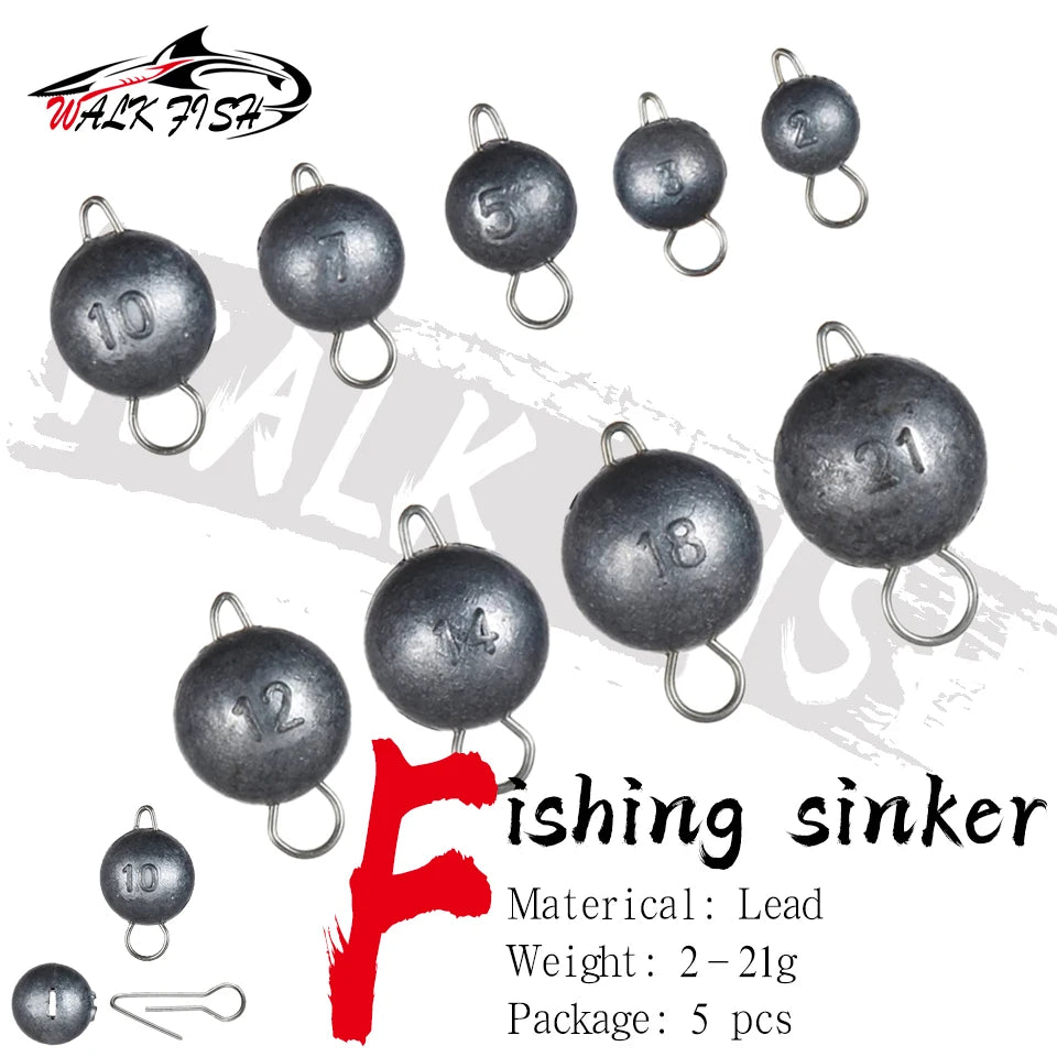 シンカー 2〜21g 5個入 クイックリード WALK FISH / ウォークフィッシュ