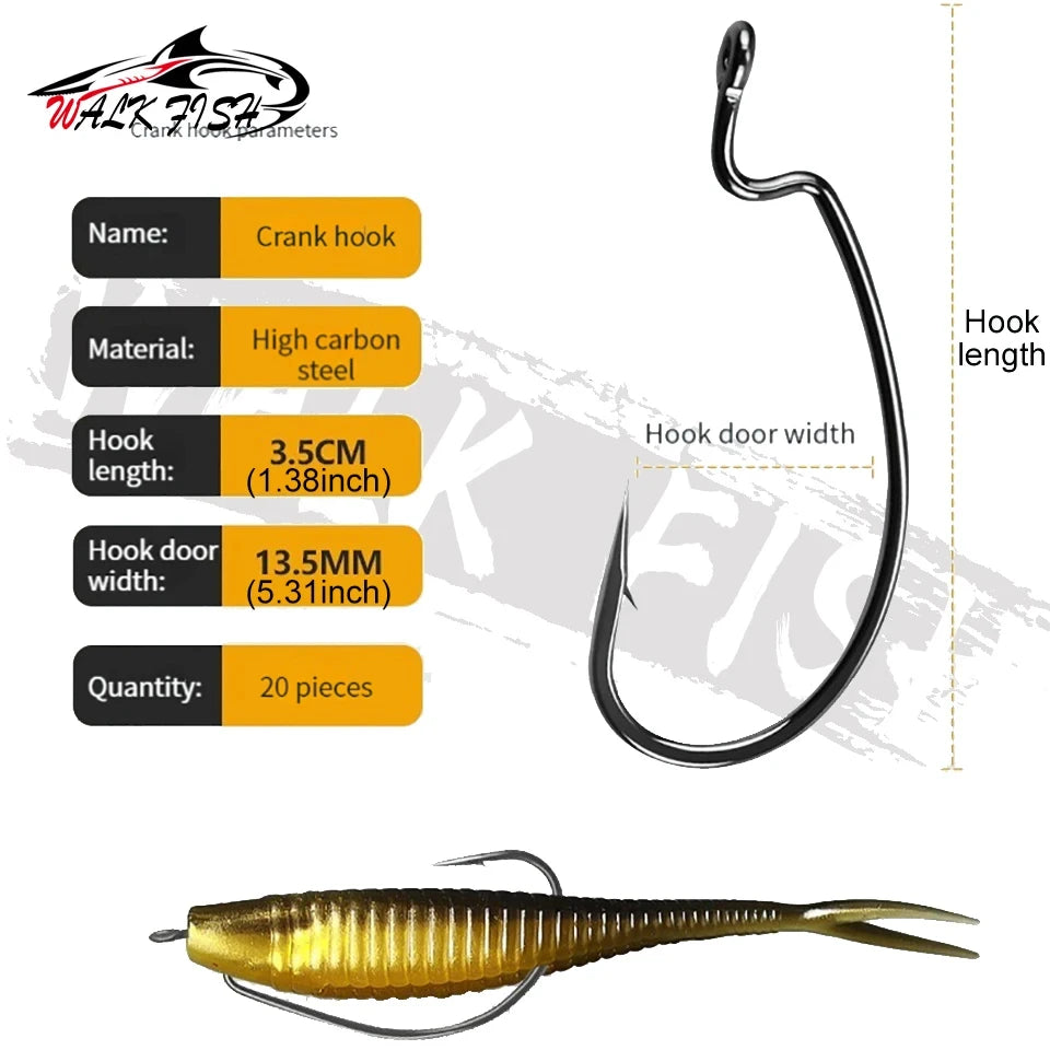 ソフトルアーセット 61点 ケース付き WALK FISH / ウォークフィッシュ