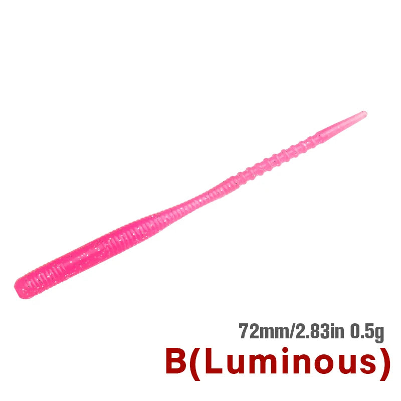 ラーカー アジング・メバリングワーム 72mm/0.5g 12本入り TSURINOYA / ツリノヤ
