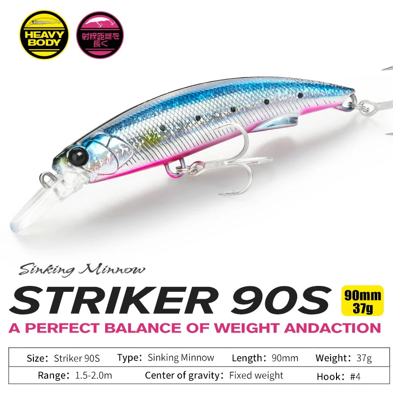 ストライカー90S ヘビーシンキングミノー 90mm/37g TSURINOYA / ツリノヤ